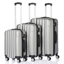 Load image into Gallery viewer, 3 Pieces Spinner Rolling Suitcase  Silver Gray - thesaleconnect22
