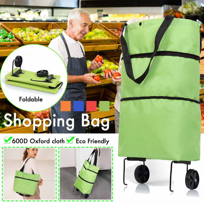 Light Weight  Foldable Shopping bag with wheels - thesaleconnect22
