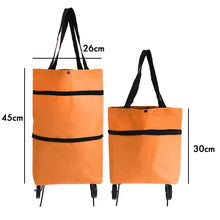 Load image into Gallery viewer, Light Weight  Foldable Shopping bag with wheels - thesaleconnect22
