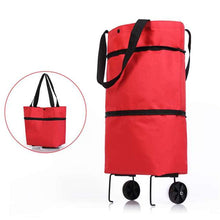 Load image into Gallery viewer, Light Weight  Foldable Shopping bag with wheels - thesaleconnect22
