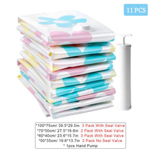 Load image into Gallery viewer, 11PCS Vacuum Storage Bag Home &amp; Travel With Hand Pump - thesaleconnect22
