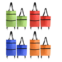 Load image into Gallery viewer, Light Weight  Foldable Shopping bag with wheels - thesaleconnect22
