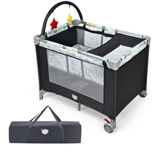 Load image into Gallery viewer, Portable Baby Crib Playpen Nursery Center w/ Chang Station &amp; Mattress - thesaleconnect22
