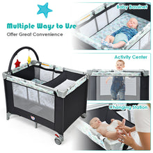 Load image into Gallery viewer, Portable Baby Crib Playpen Nursery Center w/ Chang Station &amp; Mattress - thesaleconnect22
