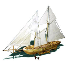 Load image into Gallery viewer, Scale Assembling Building Kits Ship Model Wooden Sailboat Toys Harvey Sailing Model Assembled Wooden Kit DIY Ship Model Gift - thesaleconnect22
