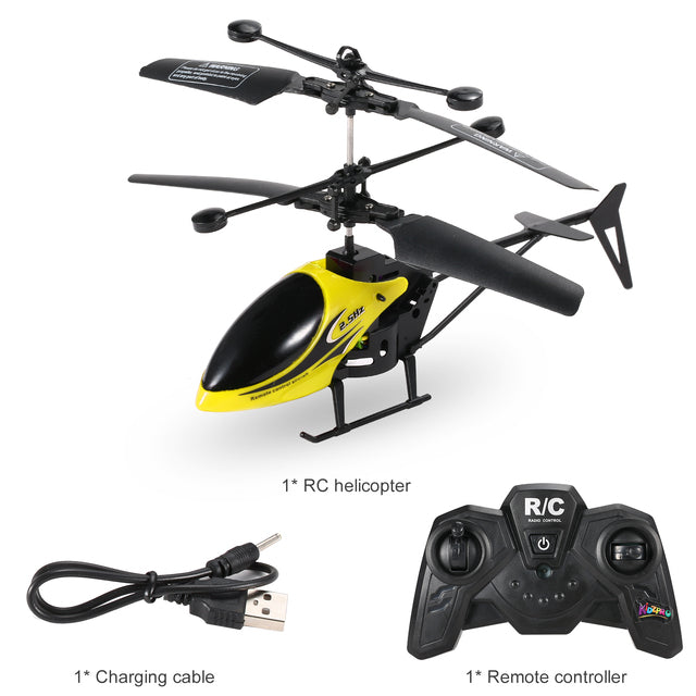 RC Helicopter Drone with Light Electric Flying Toy Radio Remote Control - thesaleconnect22