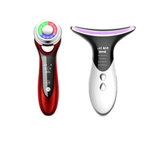 Load image into Gallery viewer, Wrinkle Removal EMS Tighten Facial Neck Massager LED Photon Therapy
