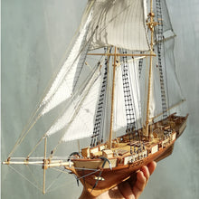 Load image into Gallery viewer, Scale Assembling Building Kits Ship Model Wooden Sailboat Toys Harvey Sailing Model Assembled Wooden Kit DIY Ship Model Gift - thesaleconnect22
