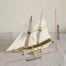 Load image into Gallery viewer, Scale Assembling Building Kits Ship Model Wooden Sailboat Toys Harvey Sailing Model Assembled Wooden Kit DIY Ship Model Gift - thesaleconnect22
