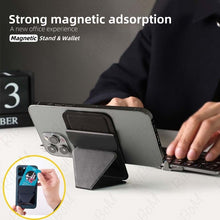 Load image into Gallery viewer, Magnetic Leather Wallet Mini Card Holder/stand  For IPhones - thesaleconnect22
