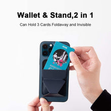 Load image into Gallery viewer, Magnetic Leather Wallet Mini Card Holder/stand  For IPhones - thesaleconnect22
