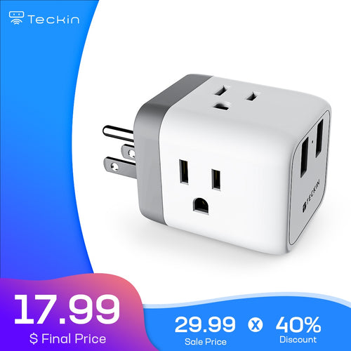 Multi Plug Outlet Extender with USB Ports, - thesaleconnect22